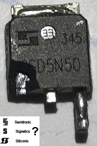 Idol condenser scrap Help identifying a 6-pin SMD IC in a power supply.