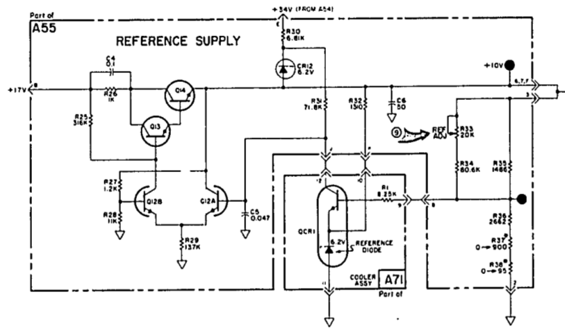 Analysis of TC compensated Voltage Reference / Discrete Linear
