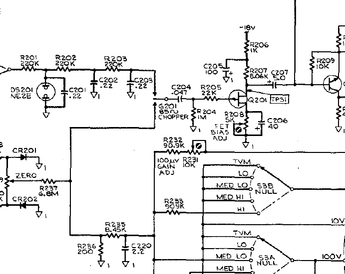 FLUKE 803B AC/DC Differential Voltmeter Operating & Service Manual+Schematics 