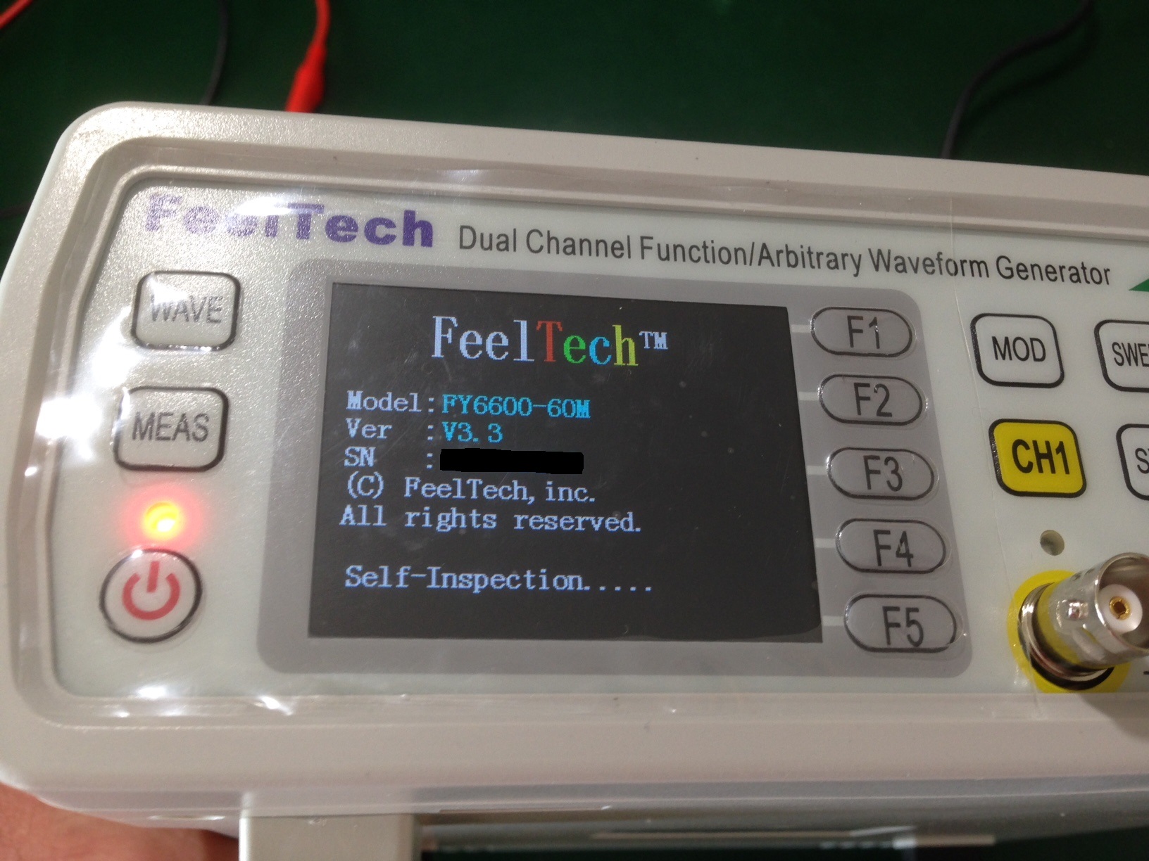 FY6600-60M 60MHz FeelTech DDS Dual Channel Function Arbitrary Waveform Generator 
