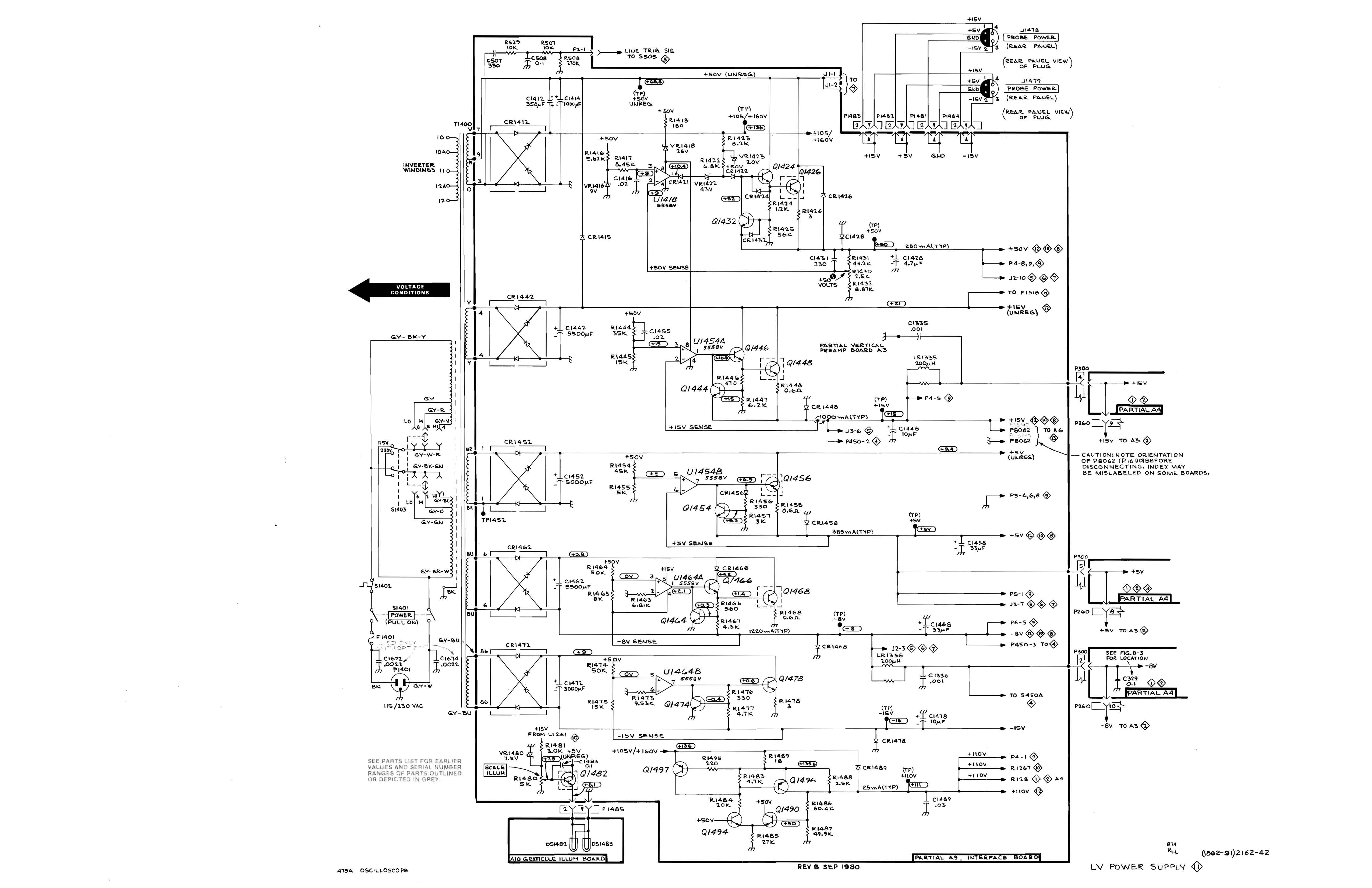 operating Manual With 17"x11" Diagrams CD Tektronix 475A Oscilloscope Service 